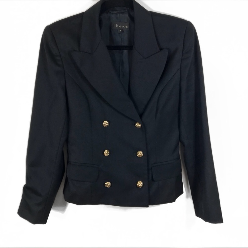 Thomo Black Blazer with Gold Buttons